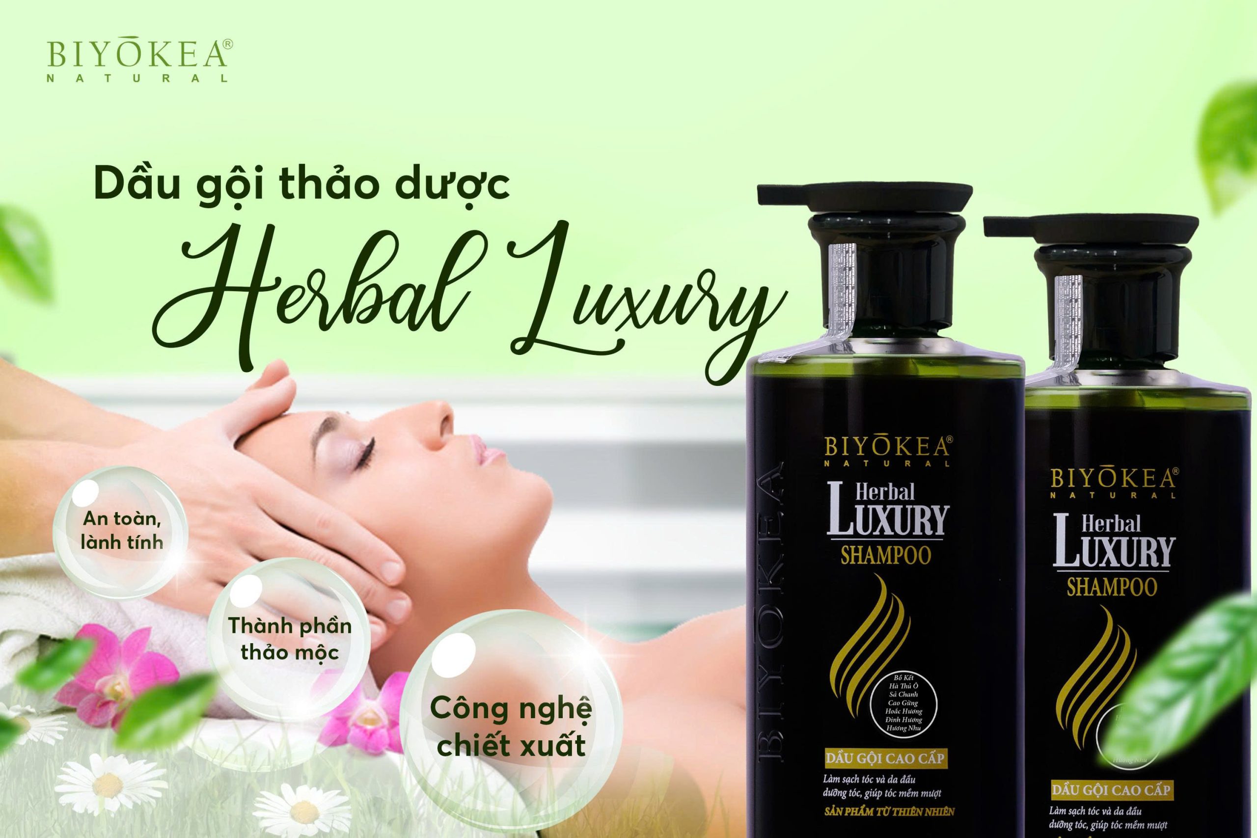 Dầu gội thảo dược Herbal Luxury - Giải pháp làm sạch sâu và phục hồi tóc yếu