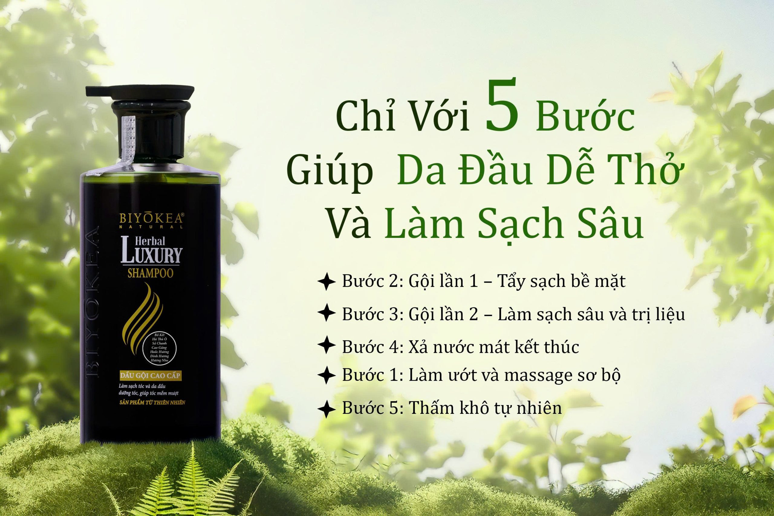 5 bước giúp làm sạch sâu mái tóc yếu