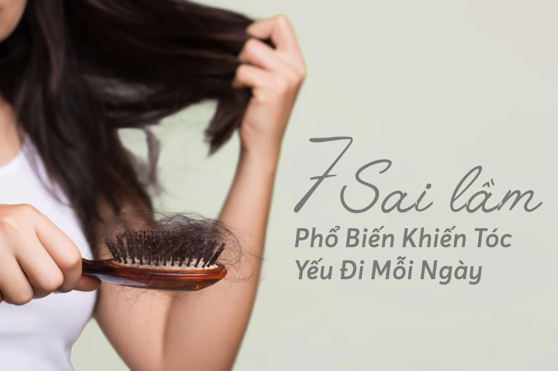 7 sai lầm khiến tóc yếu đi