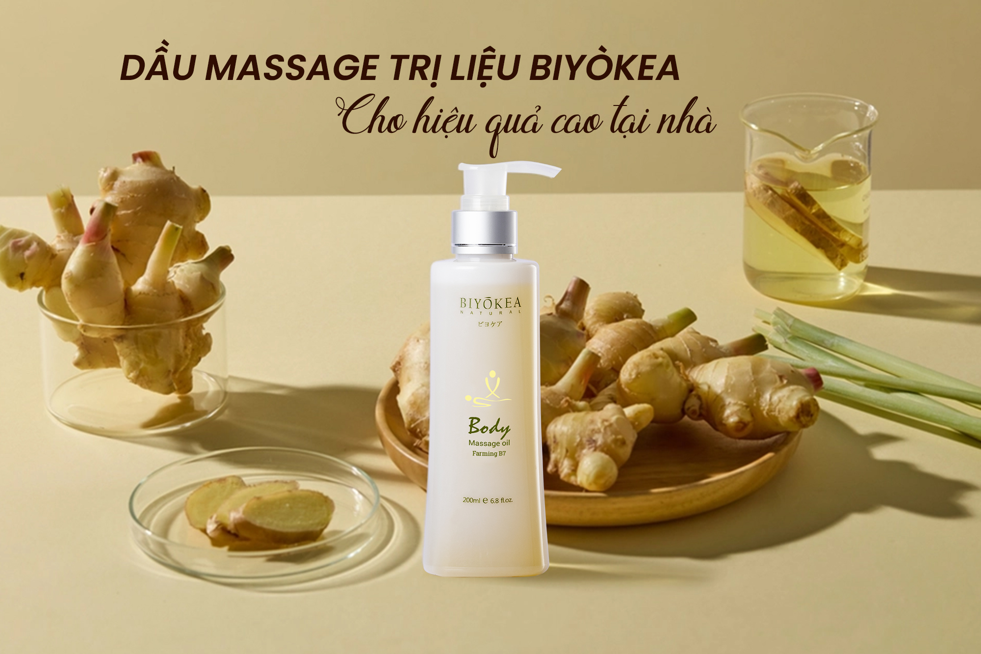 Dầu massage trị liệu Biyòkea