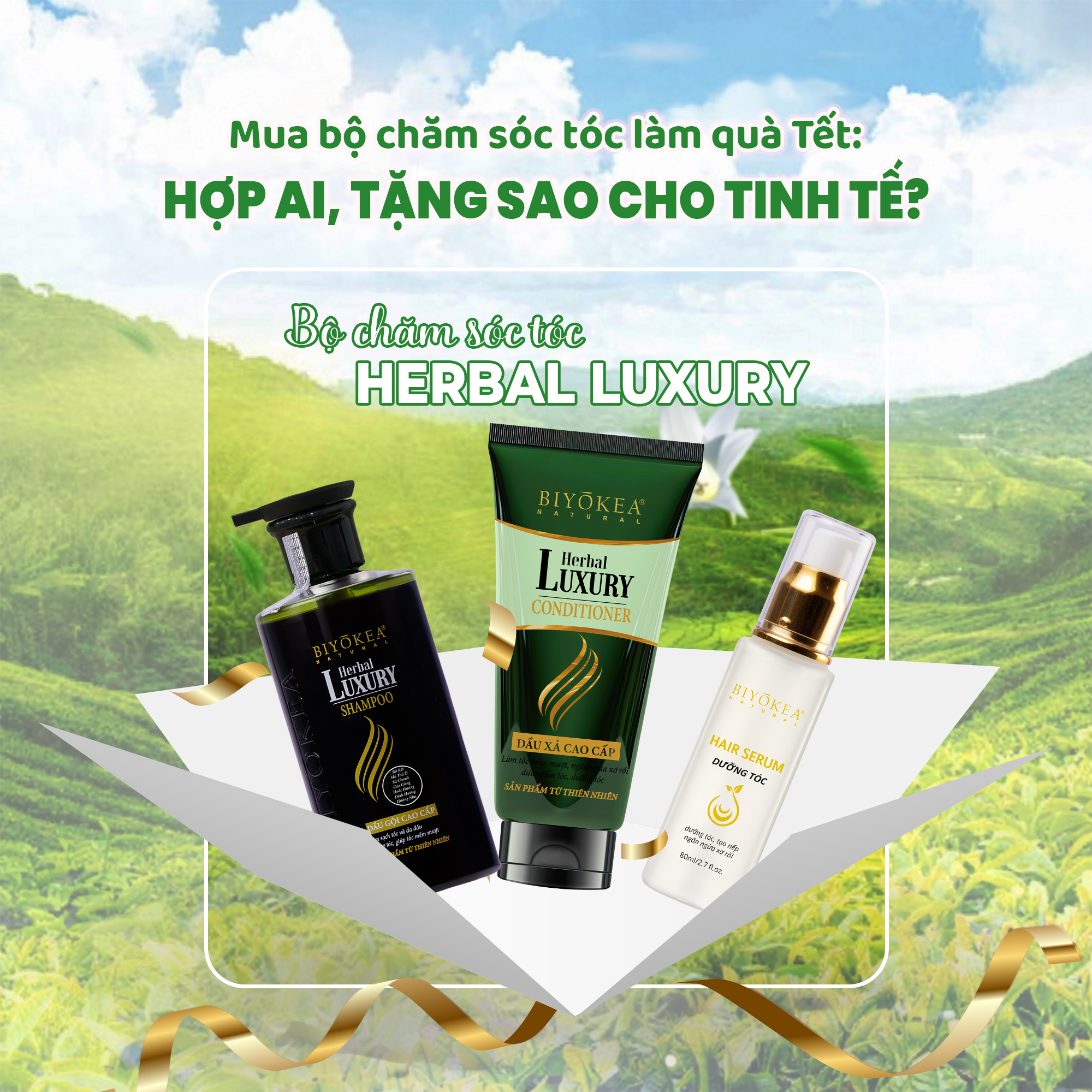 Bộ quà tặng chăm sóc tóc Herbal Luxury