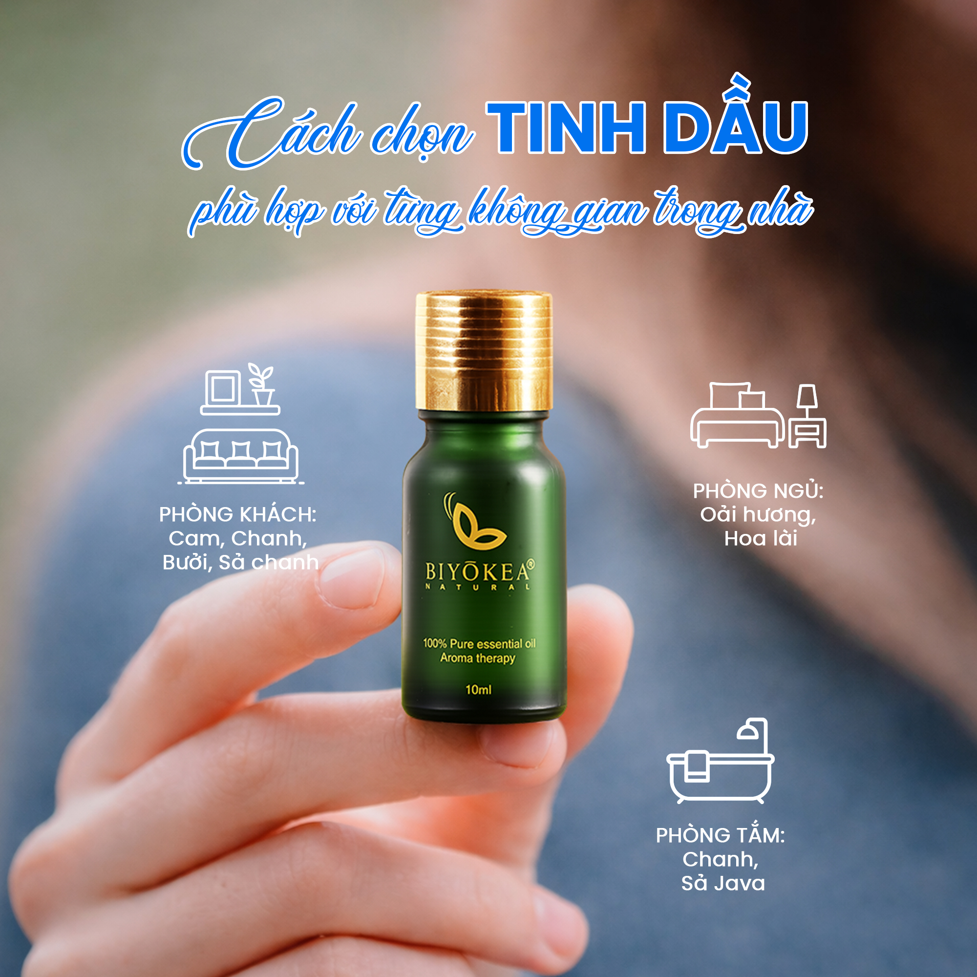 Chọn tinh dầu cho từng không gian