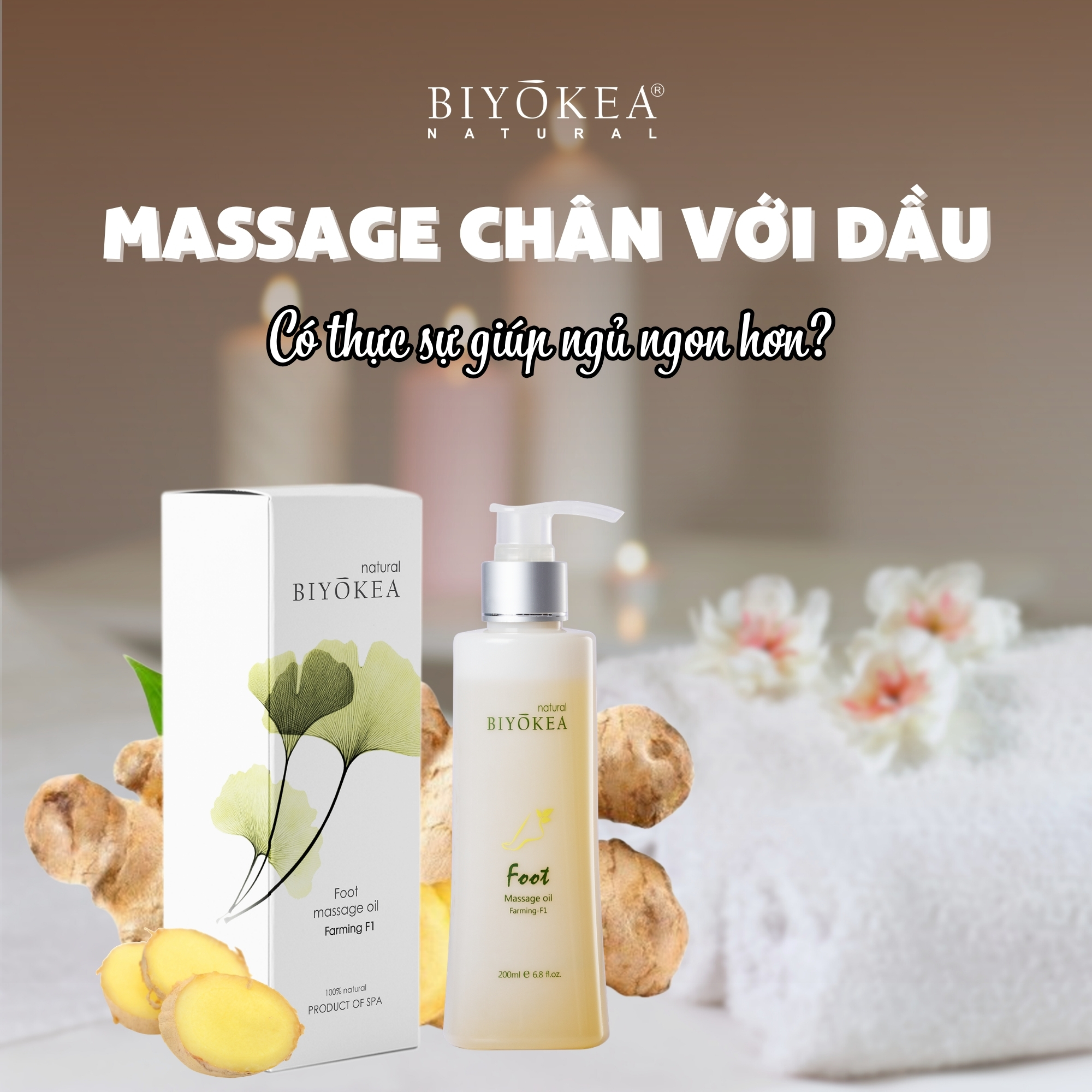 Dầu massage chân Farming F1 của Biyòkea