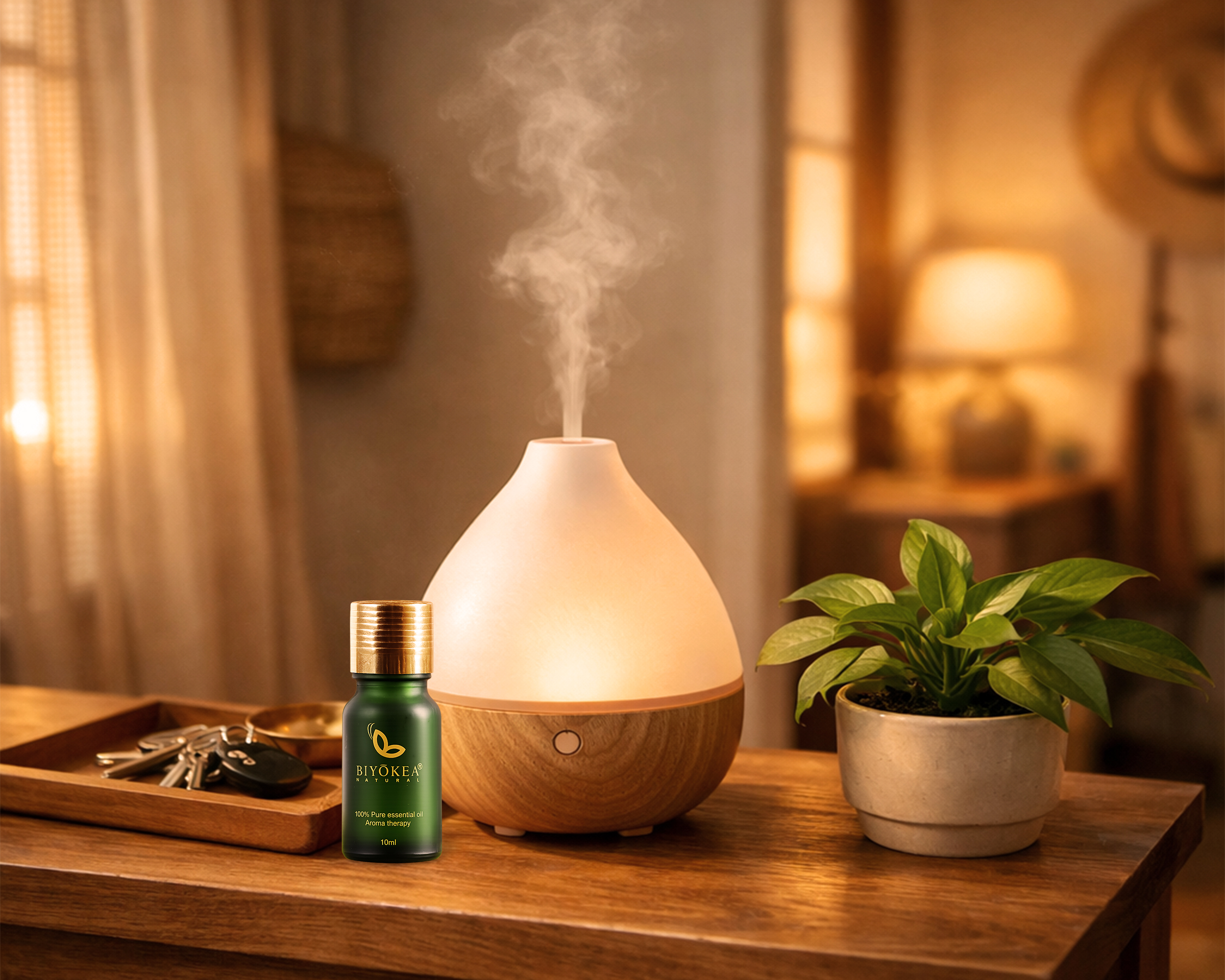 Tinh dầu thiên nhiên mang đến lời chào mừng dịu dàng và hơi ấm cho tổ ấm.