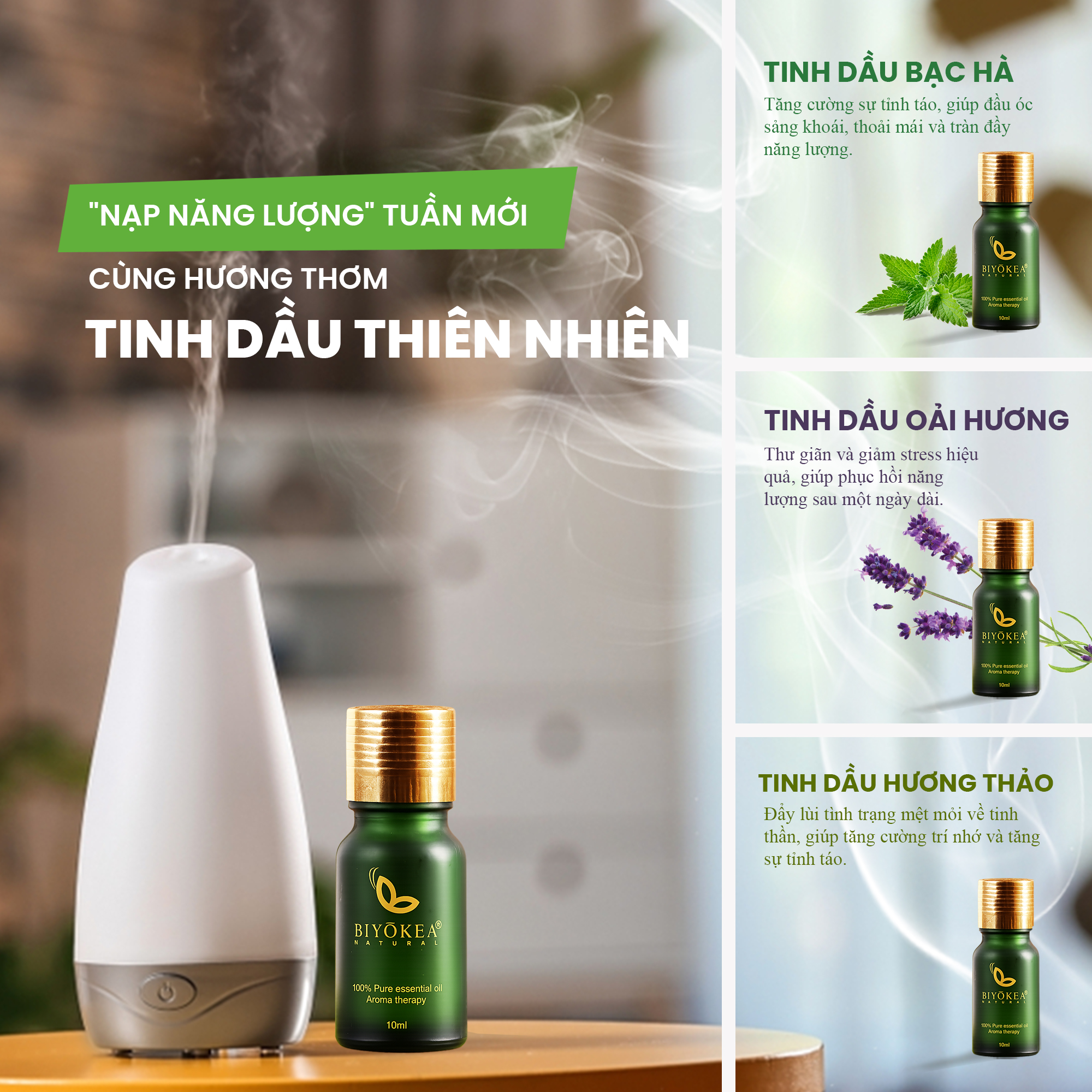 Tinh dầu khởi động ngày mới