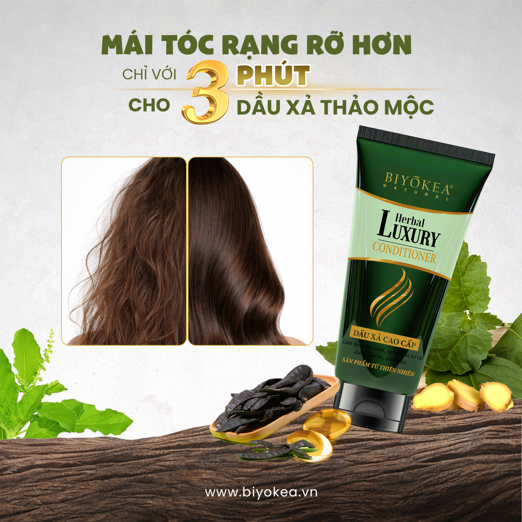 Dầu xả nâng niu mái tóc, để dù bận rộn