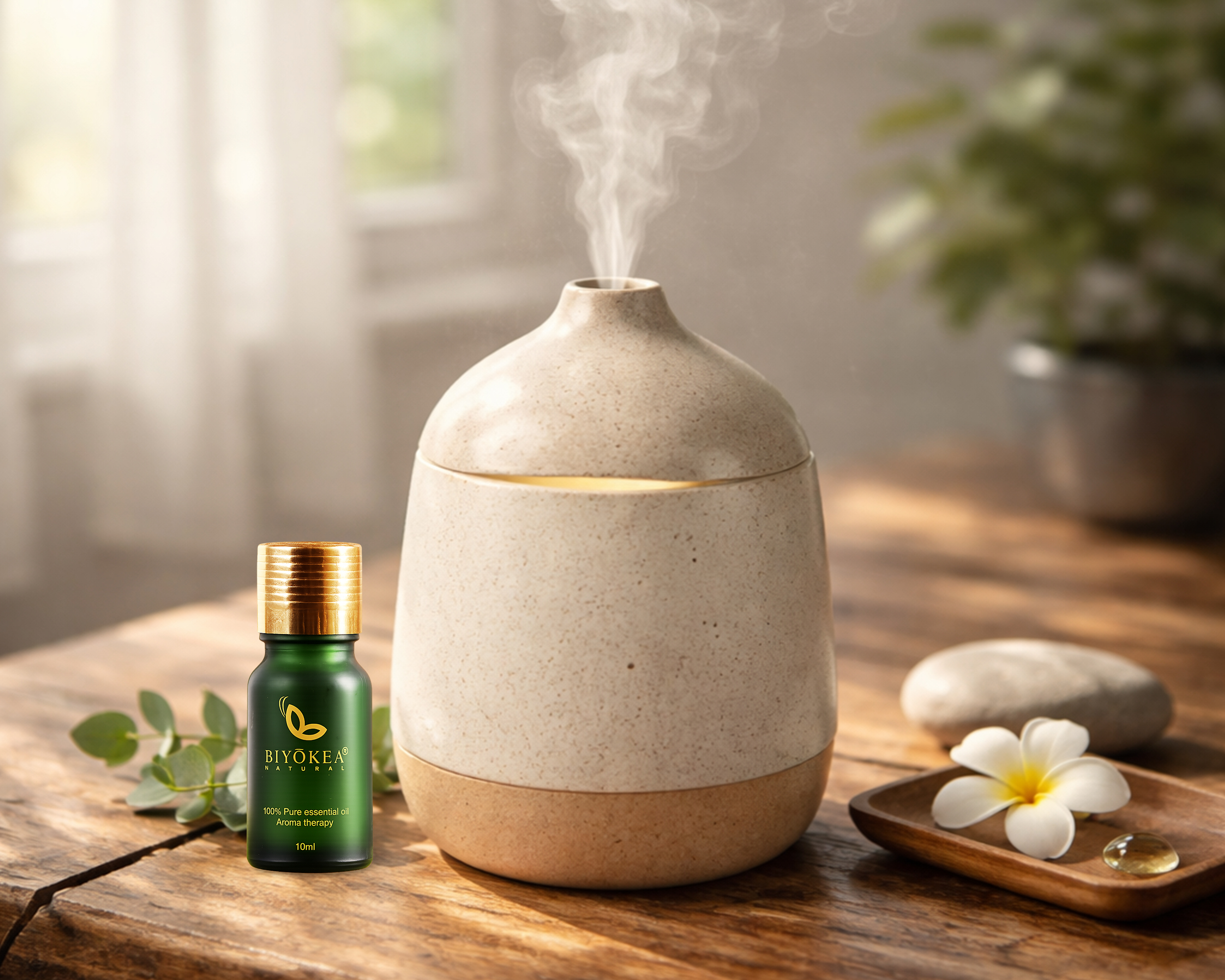 Tinh dầu xông phòng thiên nhiên mang lại hơi thở trong trẻo và sự bình yên cho ngôi nhà.