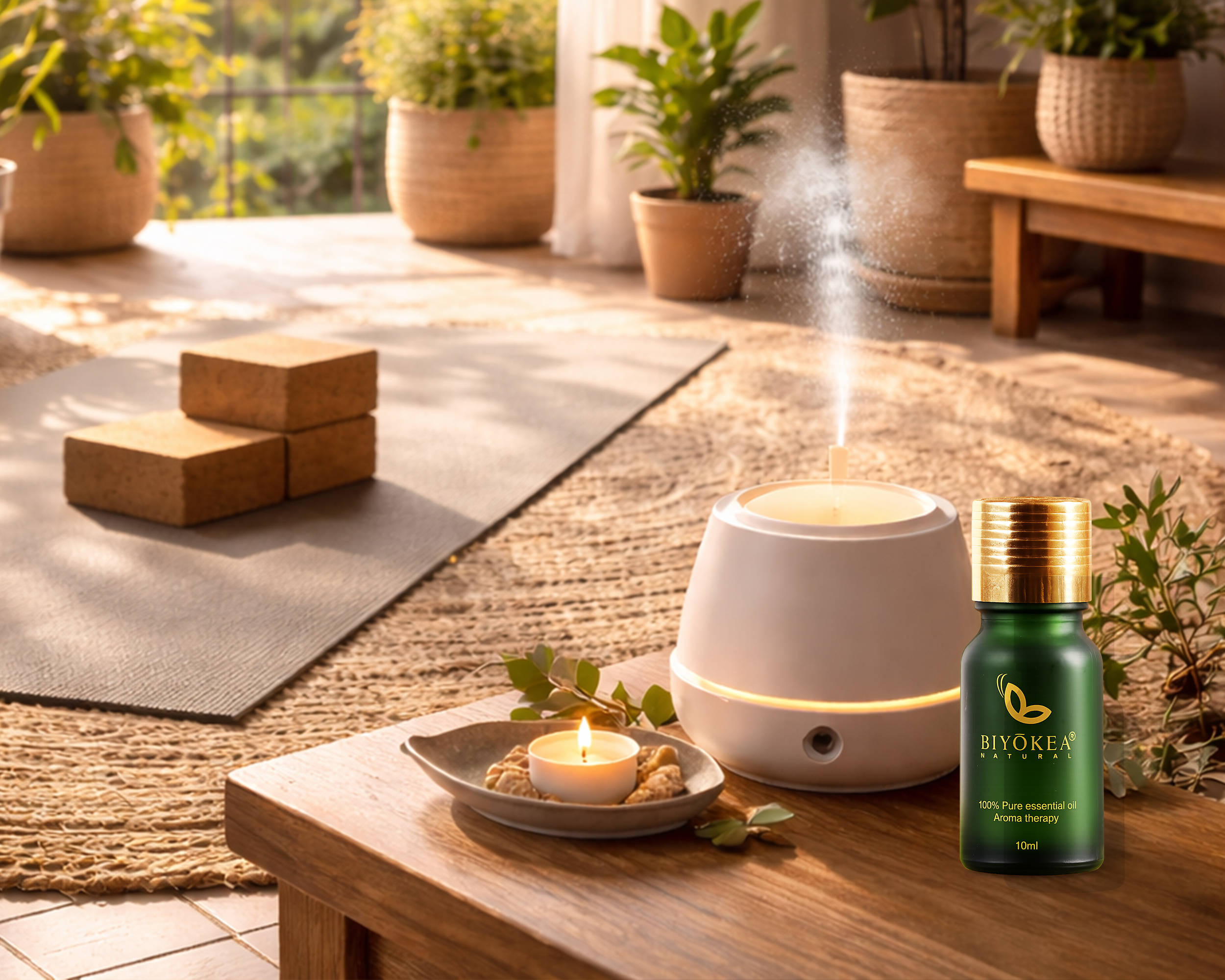 Sử dụng tinh dầu thiên nhiên xông phòng hỗ trợ không gian sống tỉnh thức và tái tạo năng lượng.