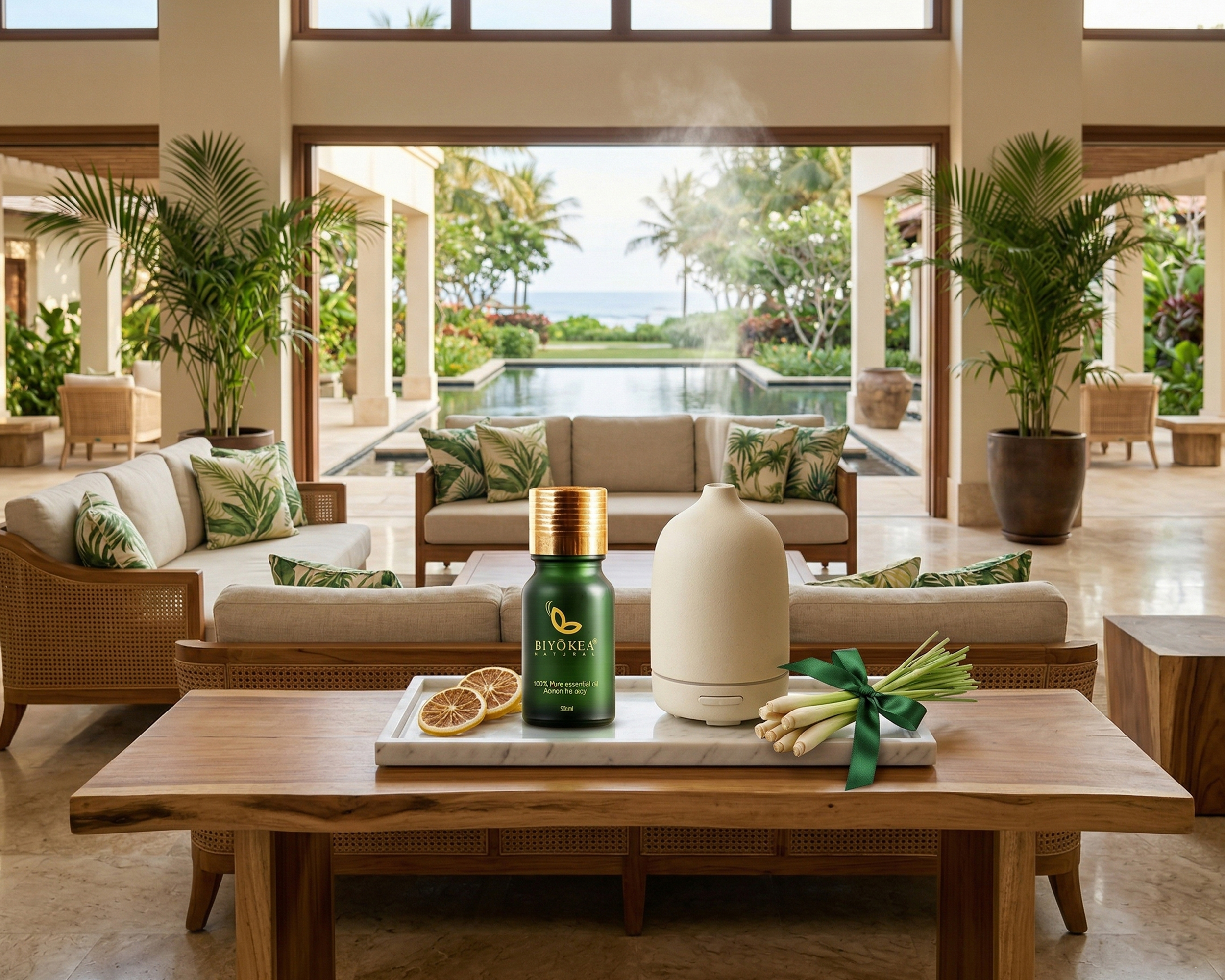 Giải pháp tinh dầu sả chanh xông phòng giúp nâng tầm phong cách sống và dịch vụ không gian.