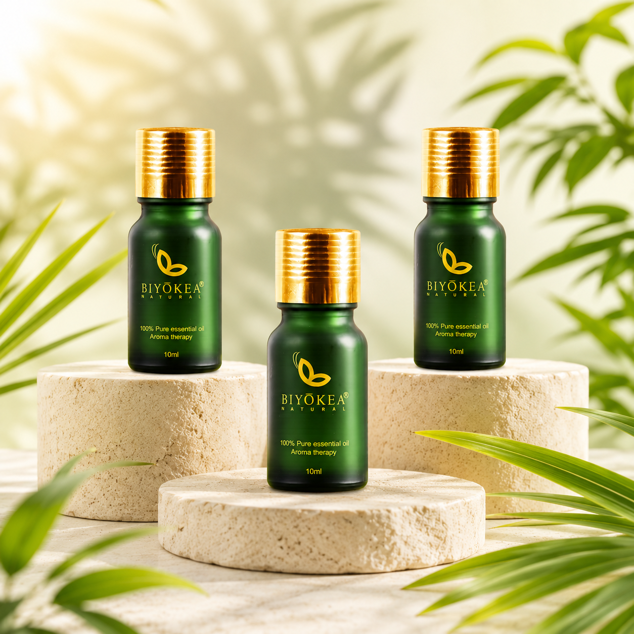 Ba chai tinh dầu Sả Chanh Biyokea Natural 10ml