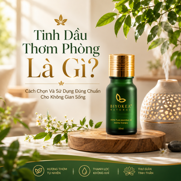 Poster tinh dầu thơm phòng BIYOKEA cho không gian sống