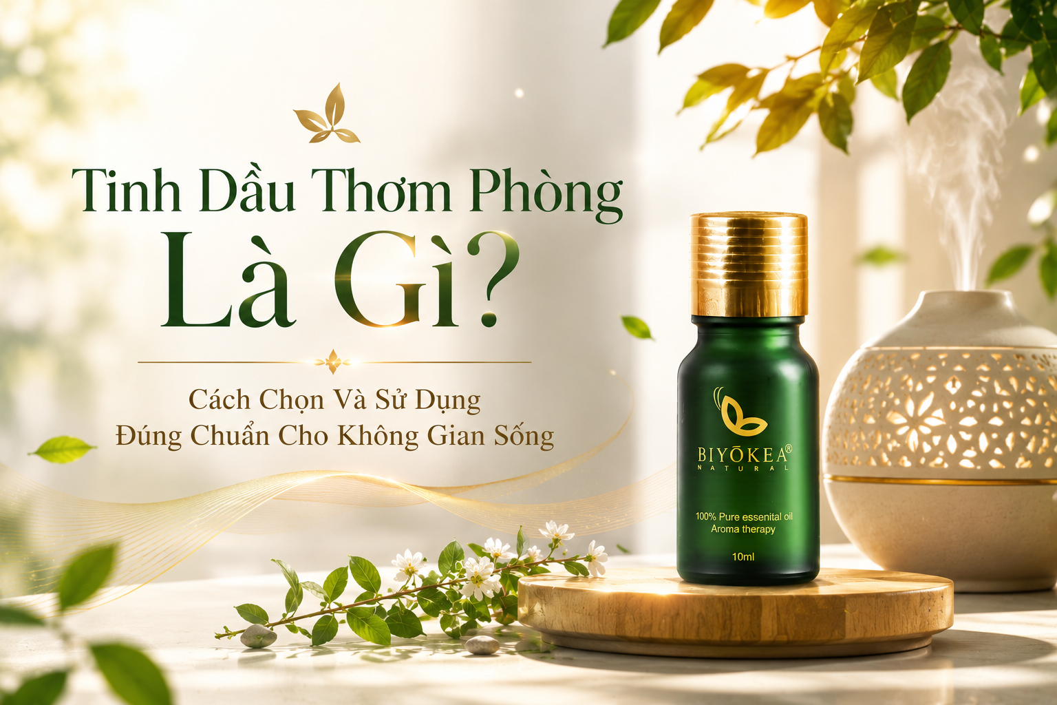Poster tinh dầu thơm phòng BIYOKEA cho không gian sống
