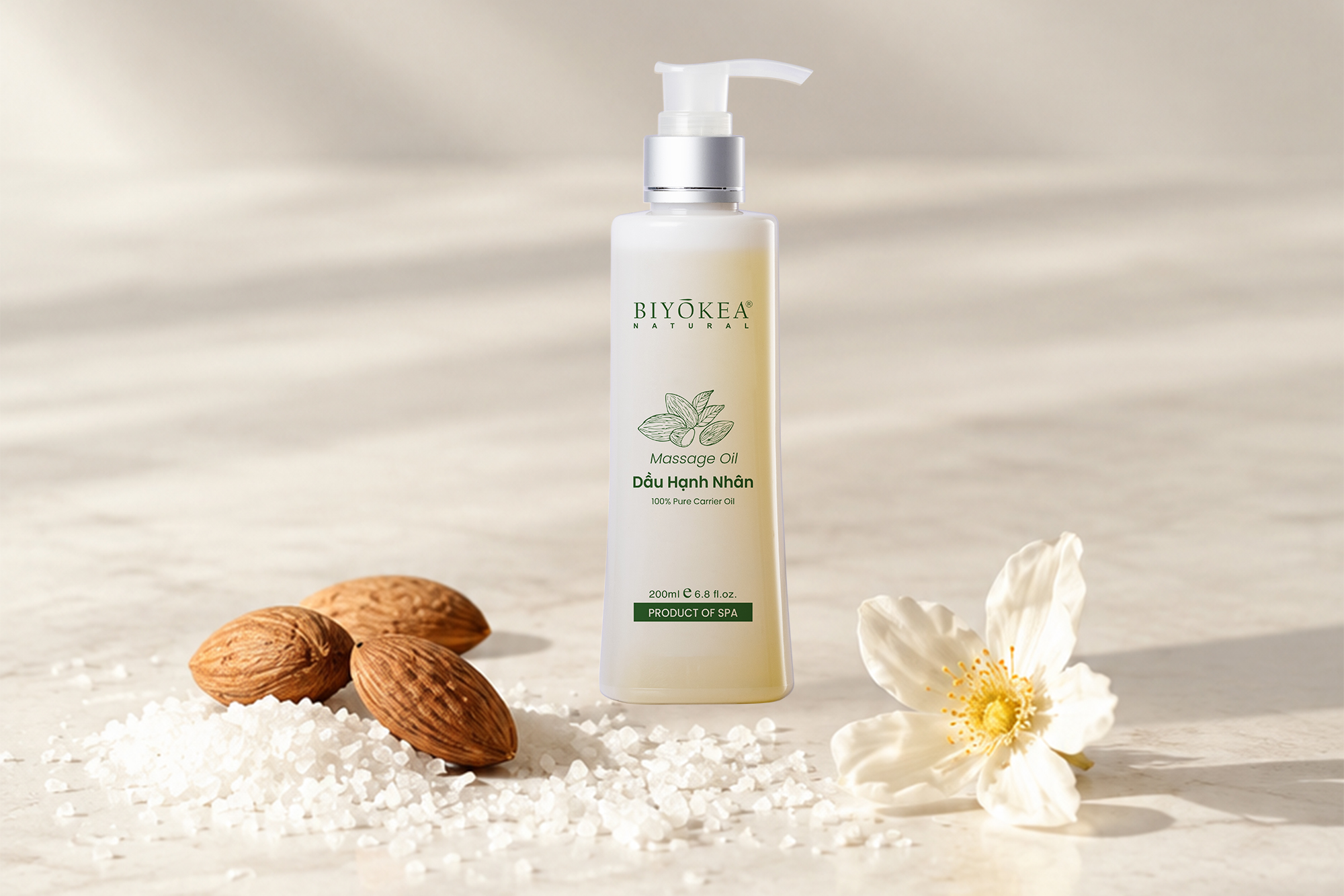 dầu massage cho da khô nền thực vật BIYÒKEA cho spa